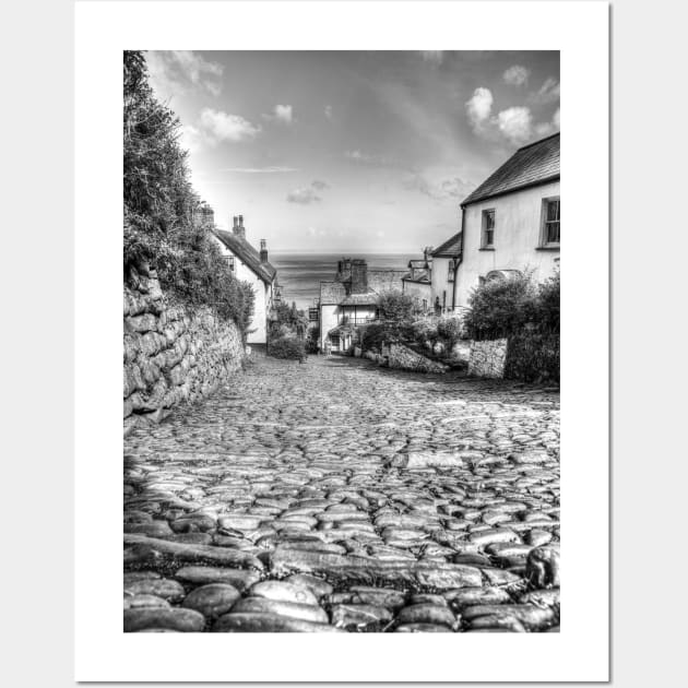 Clovelly, Downhill, Black And White Wall Art by tommysphotos